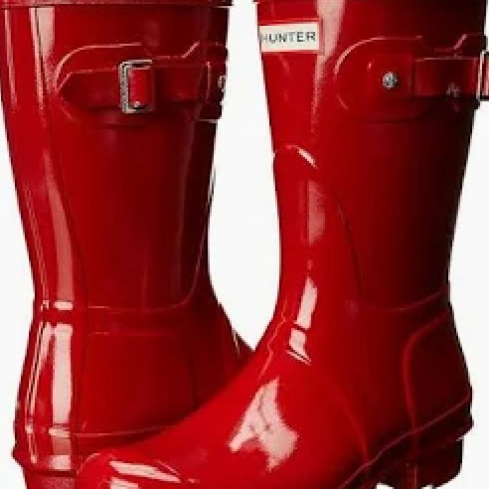 Red gorgeous Hunter Rain Boots Size 8!